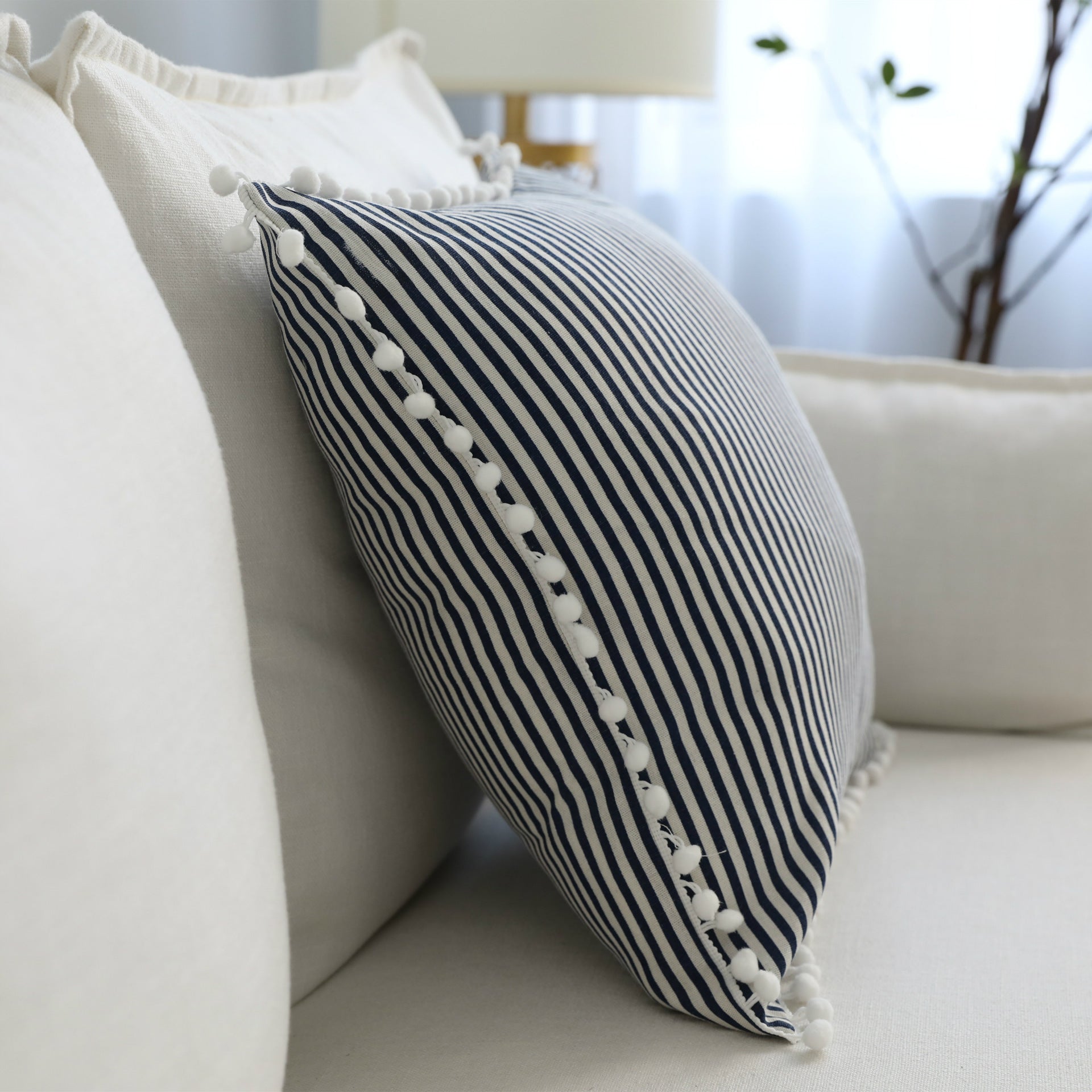 Housse de Coussin en Lin-
